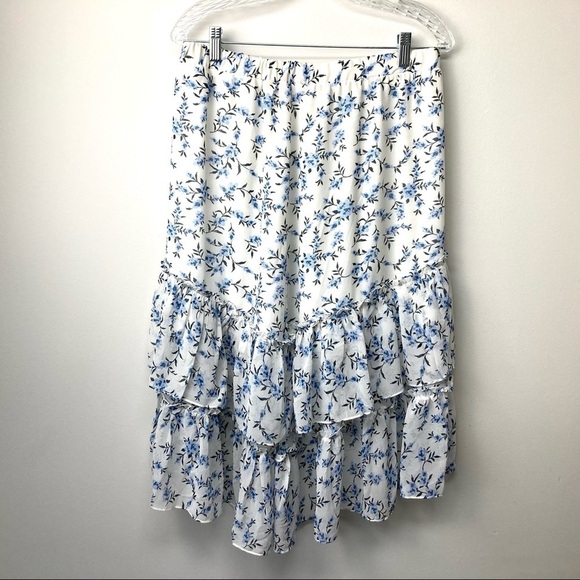 NEW 1.STATE Tiered Asymmetrical Skirt - Picture 5 of 13